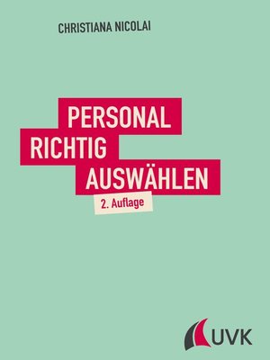 cover image of Personal richtig auswählen